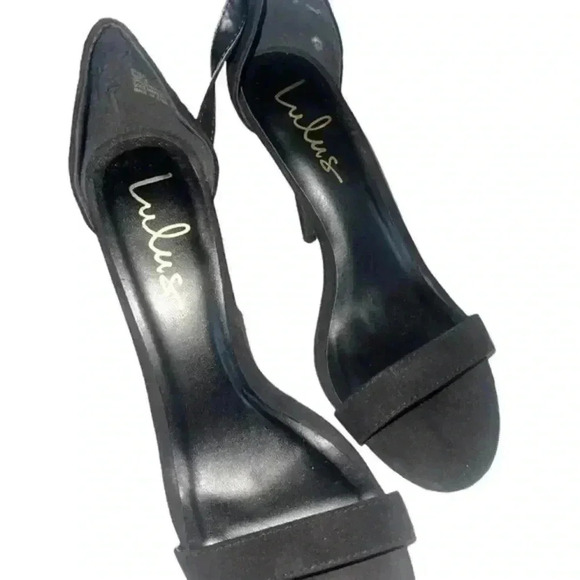 Lulus Black Suede Ankle Strap Heels - Picture 4 of 7